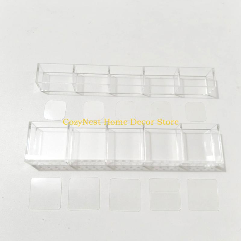 92MF Easy Mount Adhesive Straw Holder Portable Clear Acrylic Cabinet Door Organizers
