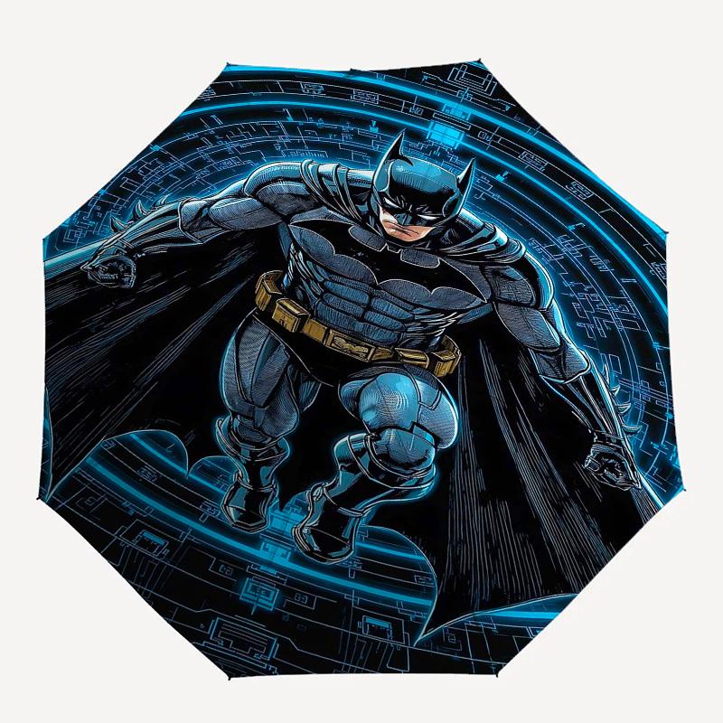 

1pc Awesome Batman Automatic Folding Umbrella - Compact 8-Rib Design, Durable Plastic & Iron1320L
