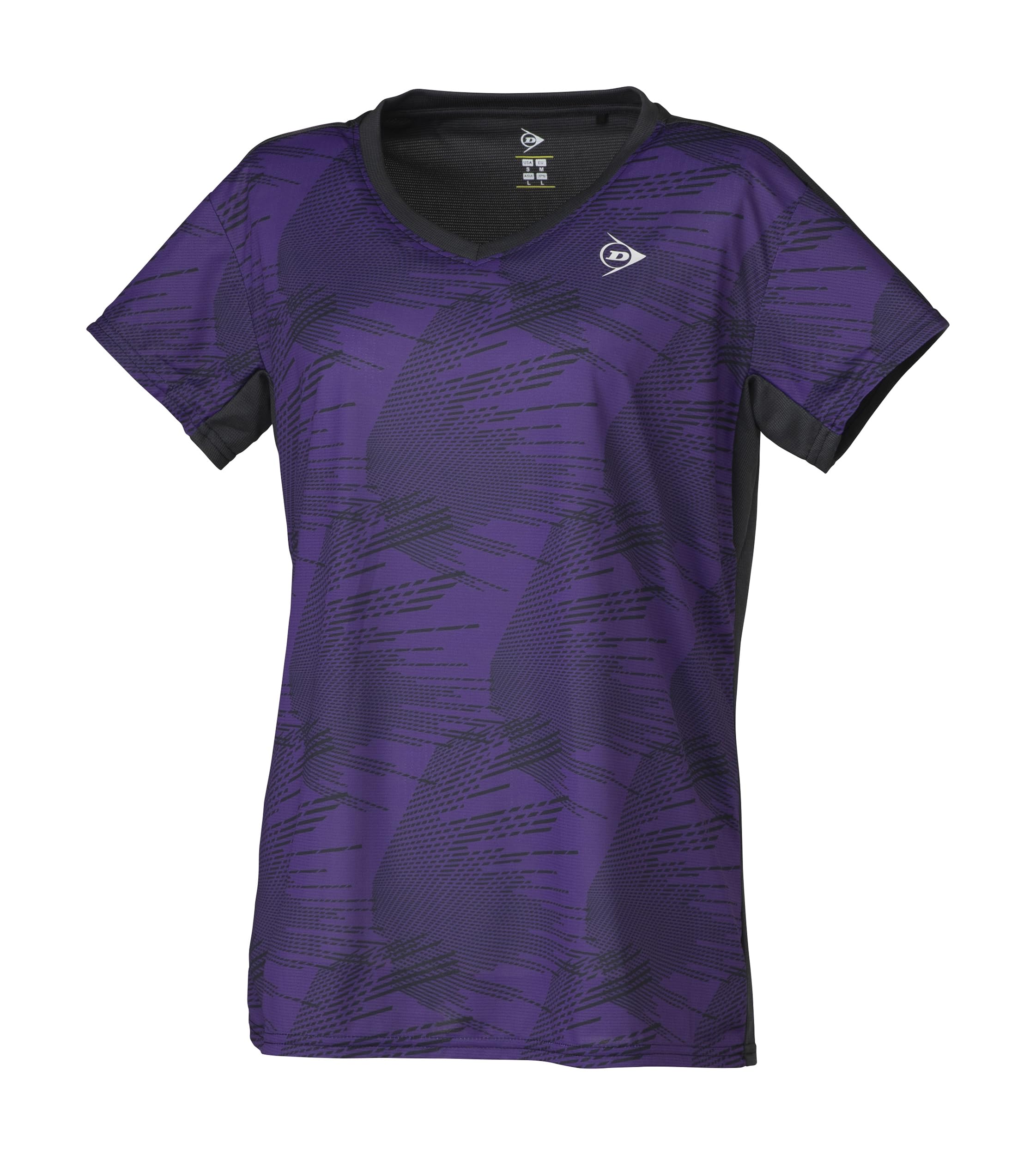 

Теннисная игровая футболка Dunlop DAP1522W 2025SS Размер S Черный, чёрный