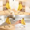 Portable Stainless Steel Banana Holder With Hooks For Kitchen Counter And Office Desk Use