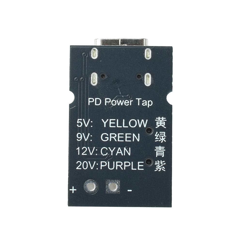 Auto Fallback PD QC Trigger Module Type C Interface 5V 9V 12V 20V Output With Color Led Light For Diy Electronic Test