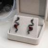 Exquisite  Snake Shape Earrings For Women Shining Red Zircon Earrings Personalized Temperament Jewelry Accessories