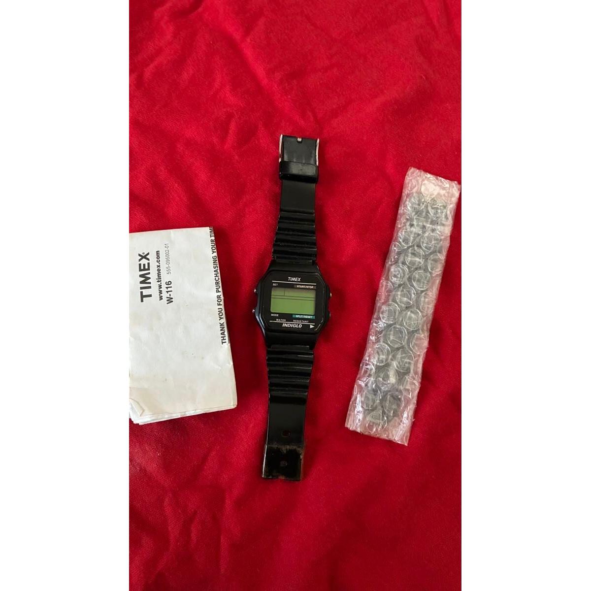 TIMEX W-116 INDIGLO Digital Watch Black