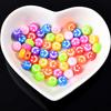 100-500PCS Mixed Colorful Acrylic Happy Face Beads Acrylic Smiling Face Spacer Beads for Bracelet Necklace DIY Jewelry Making