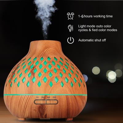 Fernbedienung Aroma Diffusor Luftbefeuchter 400 ml Ultraschall Kühlen Nebel Ätherisches Öl Diffusor Led Licht Aromatherapie Diffusor