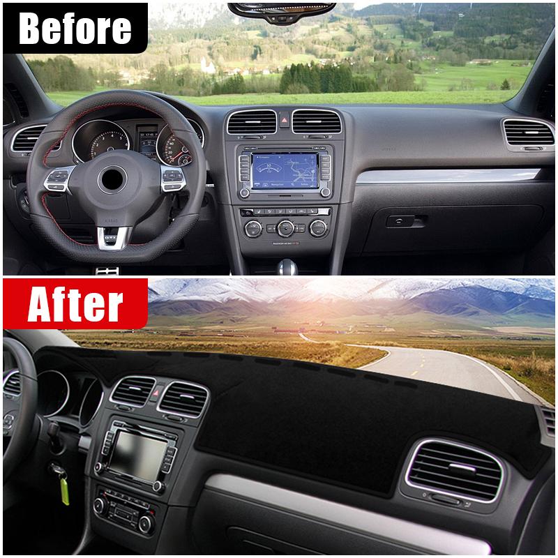For Volkswagen VW Golf 6 MK6 2008 2009 2010 2011 2012 Car Dashboard Avoid Light Cover  Non-Slip Mat trument Non-slip Carpets