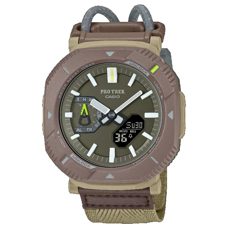 

Casio Pro Trek Men s Resin 100M Water Resistant Quartz Watch PRJ-B001B-5 коричневый