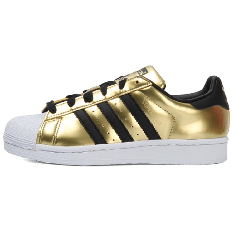 

Adidas Originals Superstar Fashion Low-Top Sneakers Women Sneakers Black Gold BY9180 36