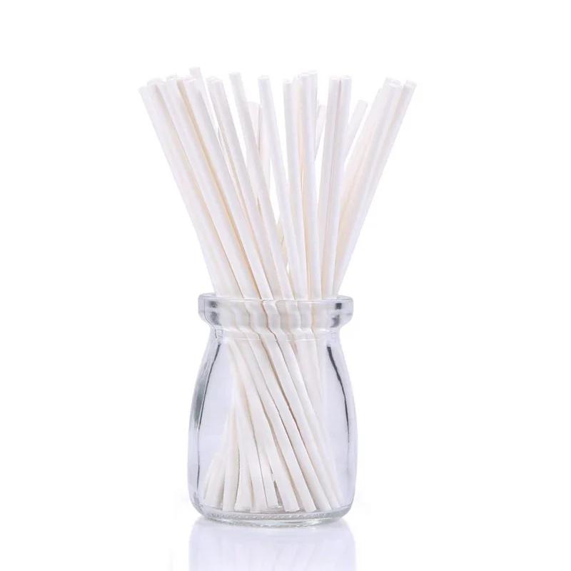 100 Stück Papier-Lollipop-Sauger-Sticks für Cake Pops, Süßigkeiten, Popcake-Sticks, 15,2 x 5/81,3 cm, 150 x 3,5 mm