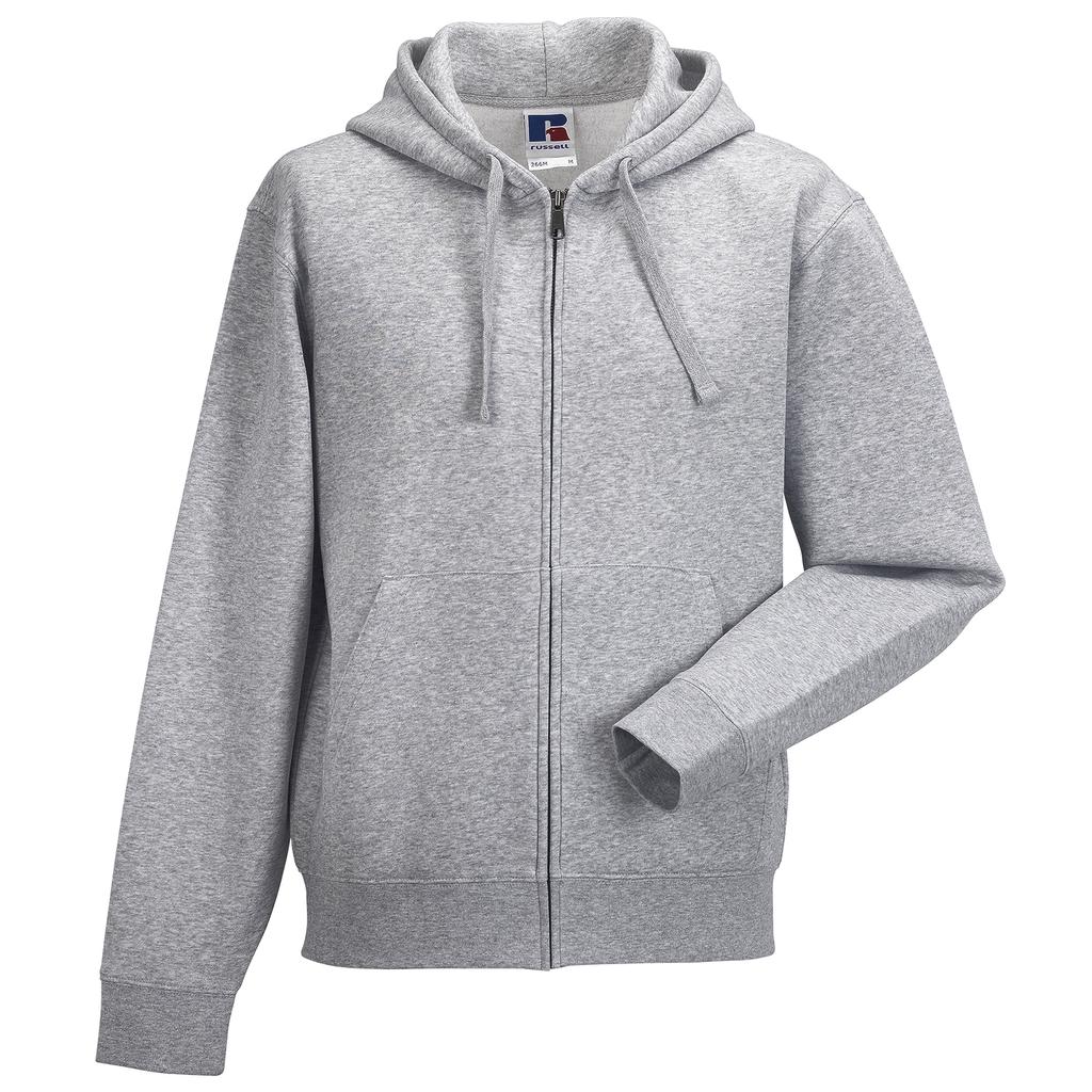 Russell Mens Authentic Full Zip Hooded Sweatshirt / Hoodie