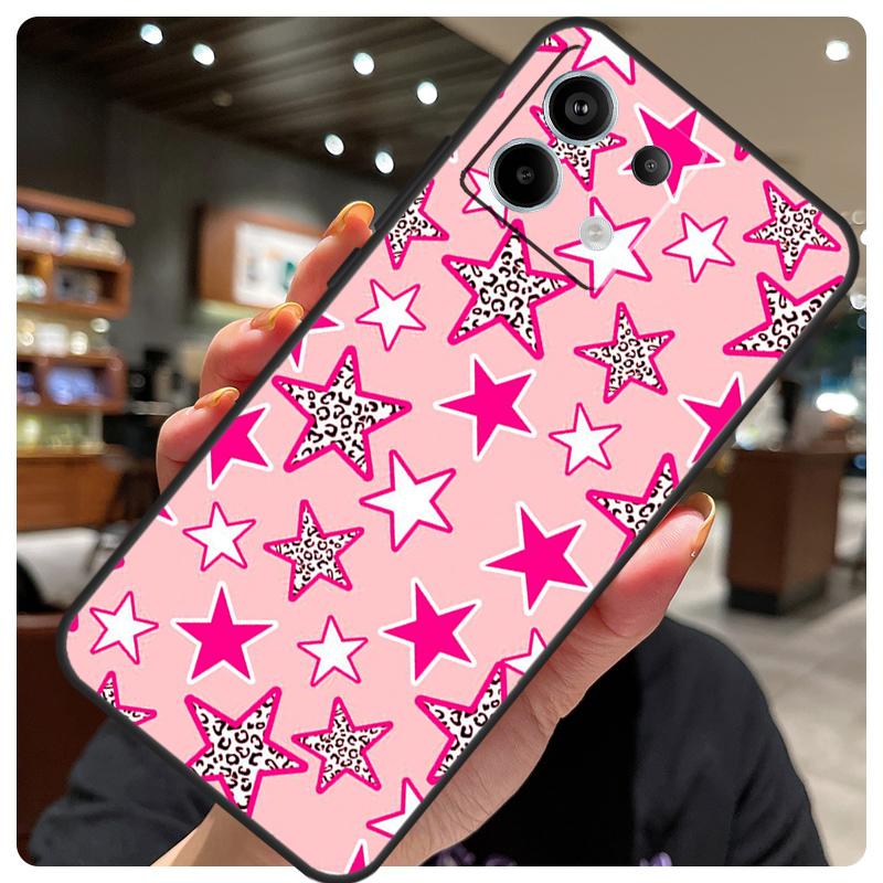 preppy stars lightning pink Case For Xiaomi Redmi Note 12 9 10 11 13 14 15 Pro Plus Cover For Redmi 13C 12C 10C 14C 15 C
