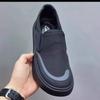 2024 Summer Breathable Versatile Canvas Shoes Men Comfort Non-slip Loafers Thick Bottom Casual Board Shoes Black Work Sneaker