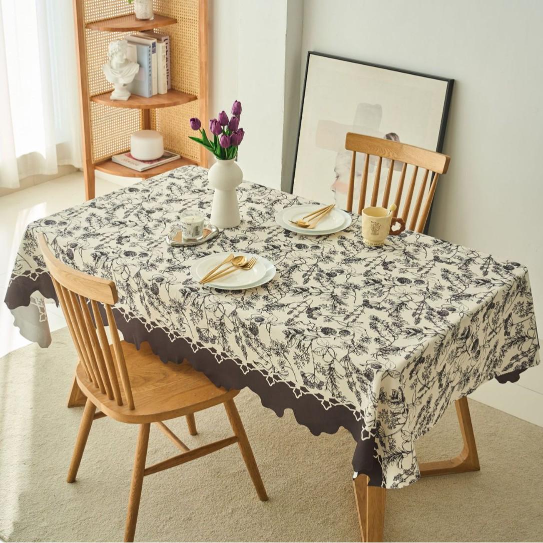 

Прямоугольная скатерть в стиле французского крема: Водонепроницаемый, Маслостойкий, Полиэстер, Кружево, Устойчивый к пятнам. 100x140 cm