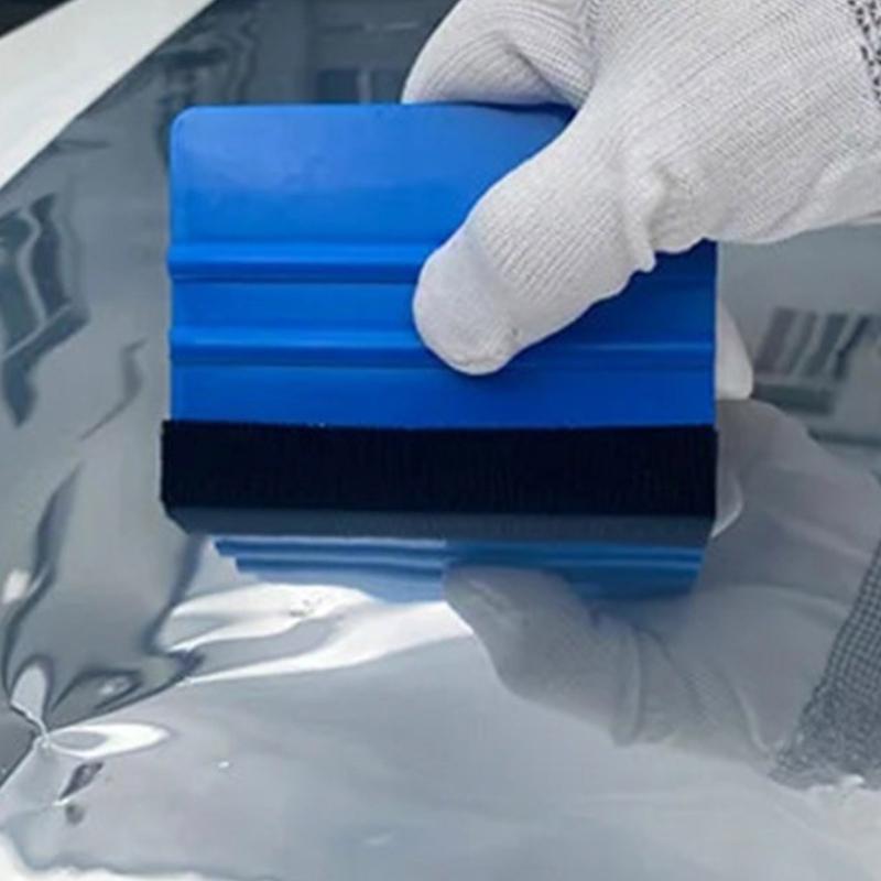 Squeegee Felt Edge for Scratch Free Application on Car Window and Smooth Surfaces Efficient Bubble Removal & Application