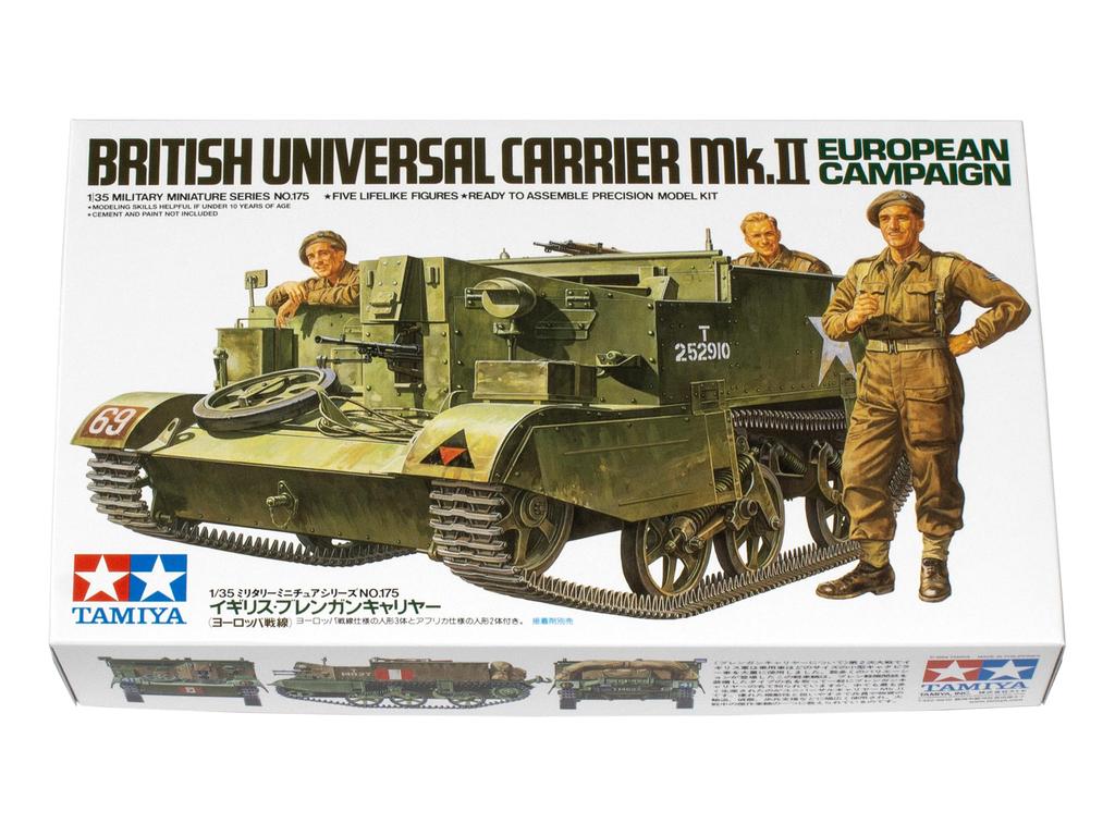 Tamiya 1/35 Military Miniature Series No. 175 British Army Bren Gun Carrier European Front Plastic Model 35175