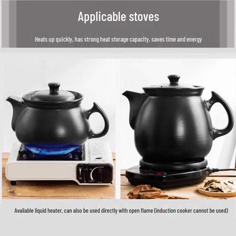 ZISIZ 8L Ceramic Herbal Medicine Pot with Base