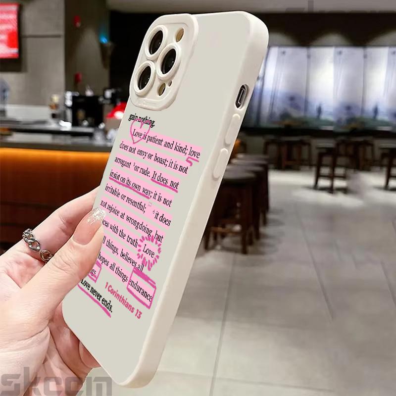 Poem Of Love Silicone Phone Case For Samsung Galaxy S25 Ultra S24 Plus S23 S22 S21 S20 FE A15 A35 A54 A55 Candy Soft Cover