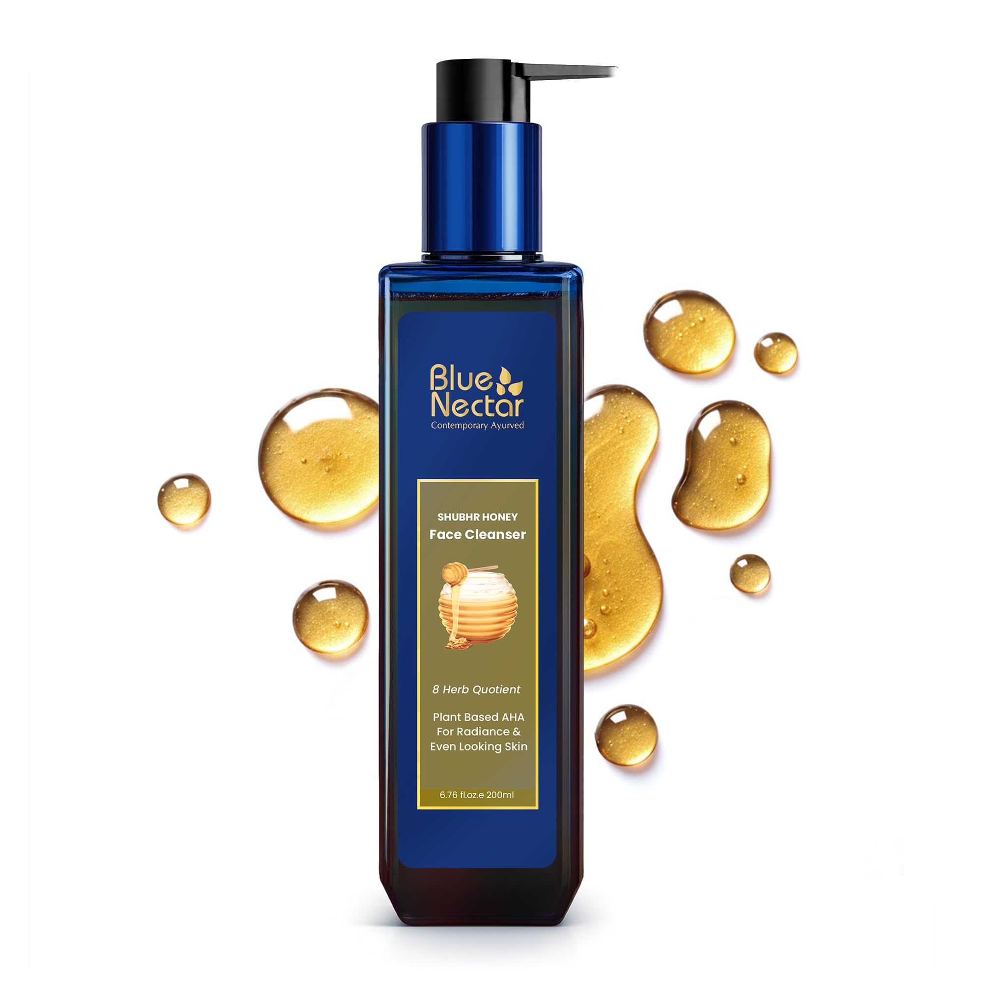 Blue Nectar Honey Face Wash for Detan & Glowing Skin for Men & Women | Radiance & Even Skin Tone | Ayurvedic Face Wash for Dry, Oily & Sensitive Sk