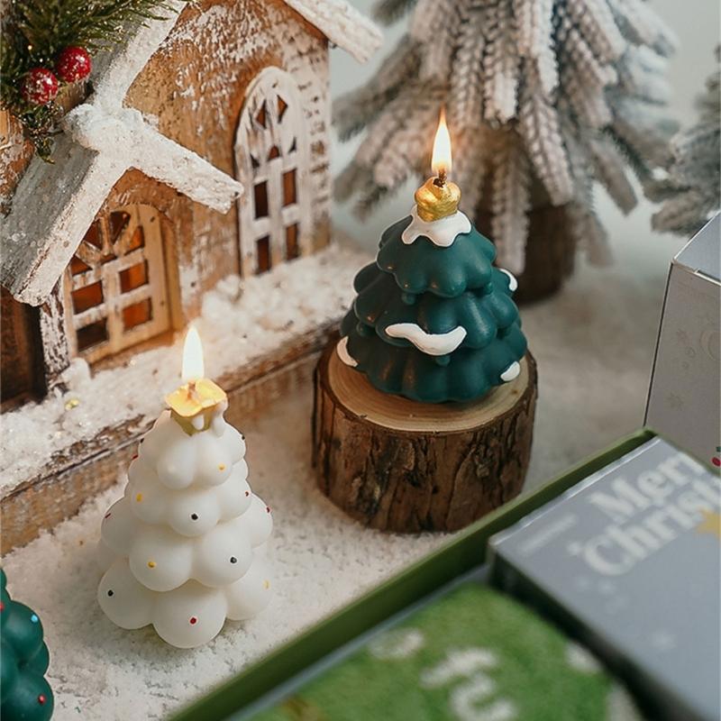Handmade Christmas Tree Candle With Refined Paraffin And Bean Wax Blend Fragrant Candle
