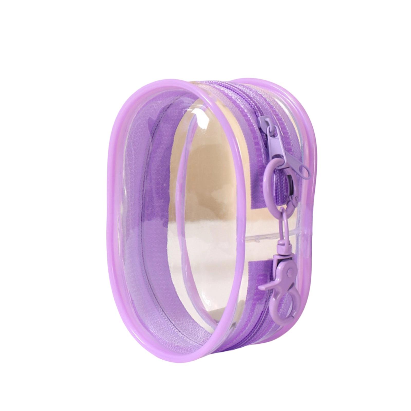 

Zipper Keychain - Portable Transparent Bag Charm, Suitable For Data Cable And Makeup Organizers One Size фиолетовый