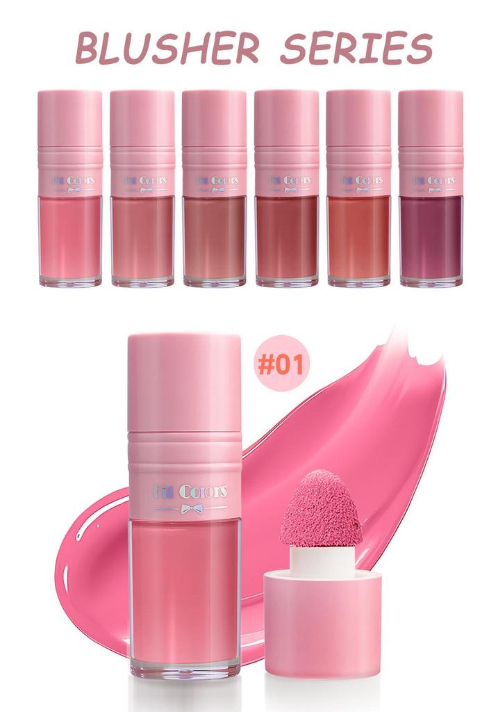 Fit Colors 3D Liquid Highlighter & Contour Blush - Matte & Pearlescent Multifunctional Makeup Brightener.