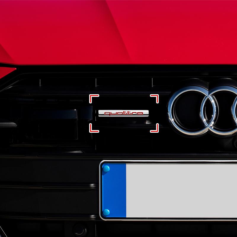 Auto Kühlergrill Emblem Karosserie Heckklappe Dekoration Aufkleber QUATTRO Emblem für Audi Q2 3 Q5 Q7 Q8 A3 A4 A5 A6 A7 R8 B5 B6 TT