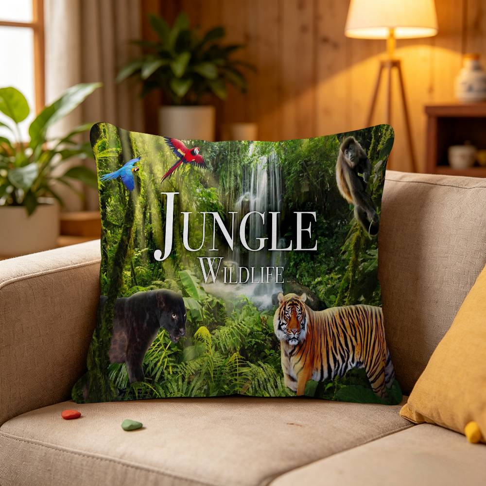 Jungle animals adventure Cushion Cover 30x50 Polyester Sofa Cushions Decorative Throw Pillows Home Decoration Pillowcover