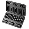 Impact Sockets Set 15pcs 6-Point 3/8in Drive Bit Ratchet Tool Kit Case