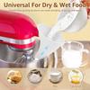 2Pcs Flour Funnel Easy Pour No Mess Flour Funnel Attachment Anti Splash Accessory Baking Tool Fits 4.5–5Qt Tilt Head Stand Mixer