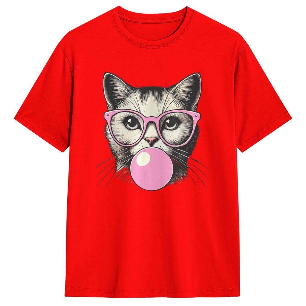 Men Cute Cat Shirt For Women Funny Cat Lovers T Shirts Cotton Tops Summer Short-Sleeve T Shirt O Neck Novelty Tshirt Plus Size