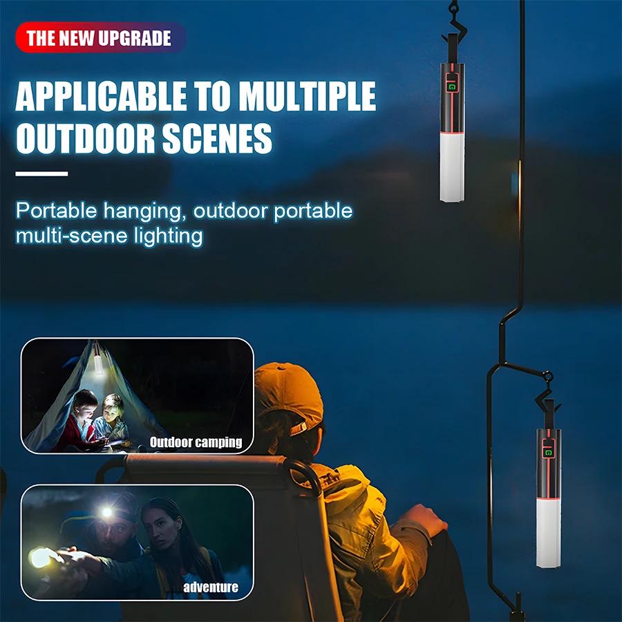High Strong Power Zoom LED Flashlight,18650 Battery,Portable Tactical Torch Light,USB Charging,Camping Fishing Emergency Lantern