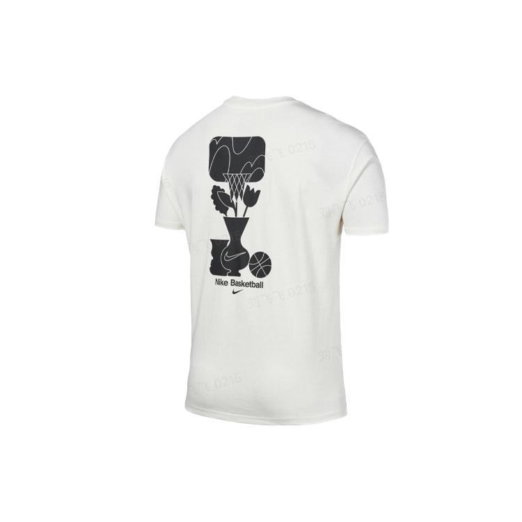 Nike T Shirts Men's Ecru Crew Neck Moderate Straight Fit DQ1906-133