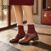 Legere Crew-Socken für Röcke Rüschen Damen Baumwolle Spitzensocken mit Rüschen Weich Atmungsaktiv Vintage-inspiriert Strumpfwaren Knöchel Tägliches Tragen Und Modisch