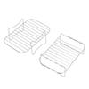 Double Layer Baking Grill Stainless Steel Dishwasher Safe Heat Evenly Fryer Skewer Rack for Cooking