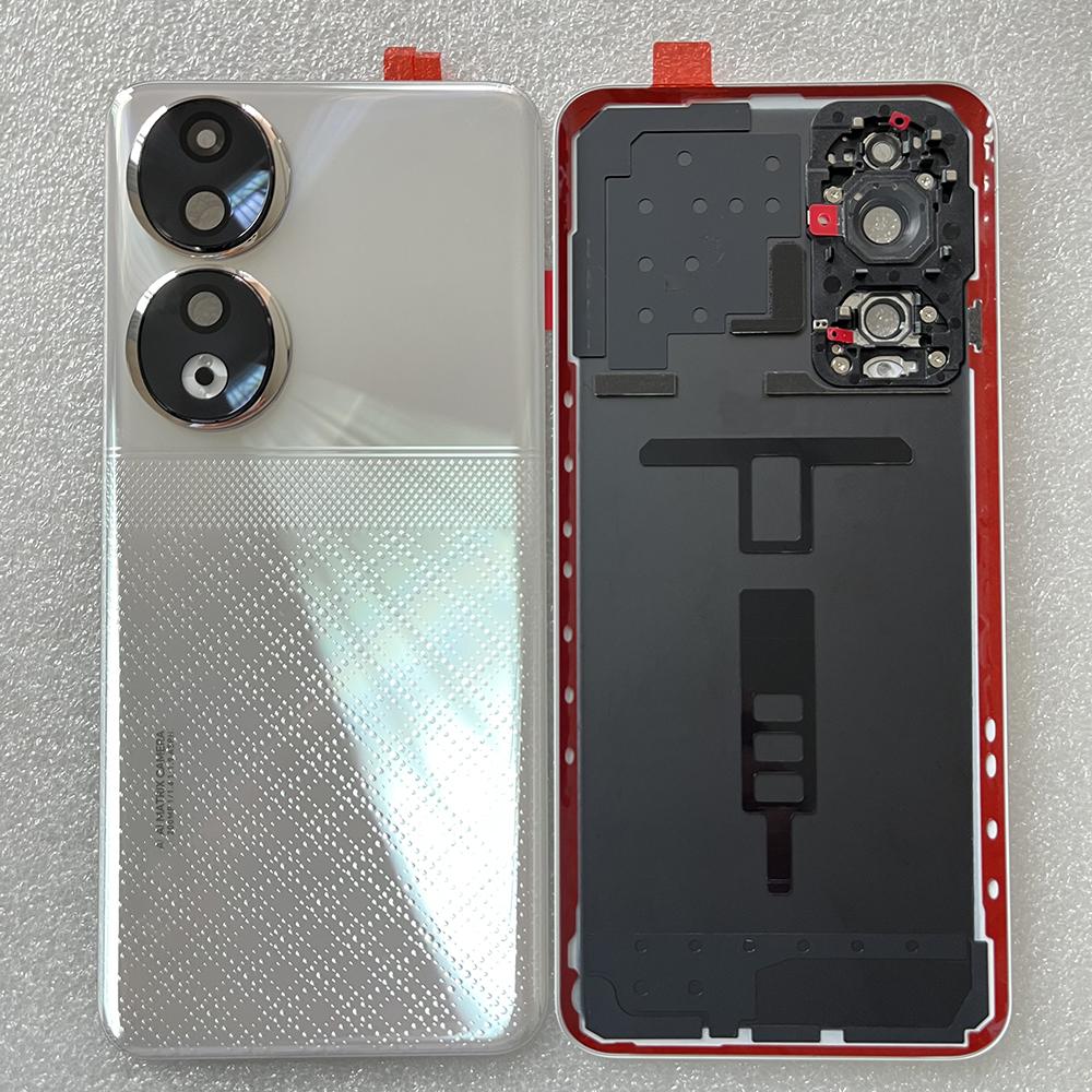 Für Honor 90 Gehärtetes Glas Rückseite Akkuabdeckung Für Honor 90 5G Rückabdeckung Gehäuse + Blitzabdeckung + Kameralinse