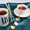 Gold-Plated J 304 Korean Round Dessert & Coffee Spoon - Creative Stainless Steel Tableware