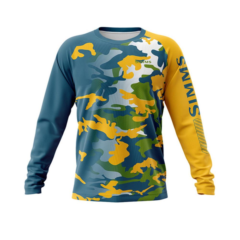 Simms long-sleeved T-shirt summer sunscreen clothes Luya fishing clothes upf50 + quick-drying breathable men's clothing new