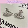 Vivienne Punk Style Geometric Earrings With High Version Copper Material