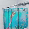 Turtle Print Shower Curtain Waterproof Bathroom Decor Blue Striped Animal Painting Printed Fabric For Home Decoration In Bathroo