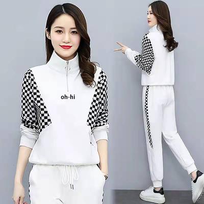 Fashionable and Elegant Temperament Suit Spring and Autumn Women's Sweatshirt Loose Age-reducing Leggings Sports Two-piece Set