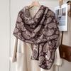 Thick Warm Winter Cashmere-Like Scarf for Women - Luxury Paisley Print Shawls Wraps, Lady's Travel Stole & Fashion Bufanda