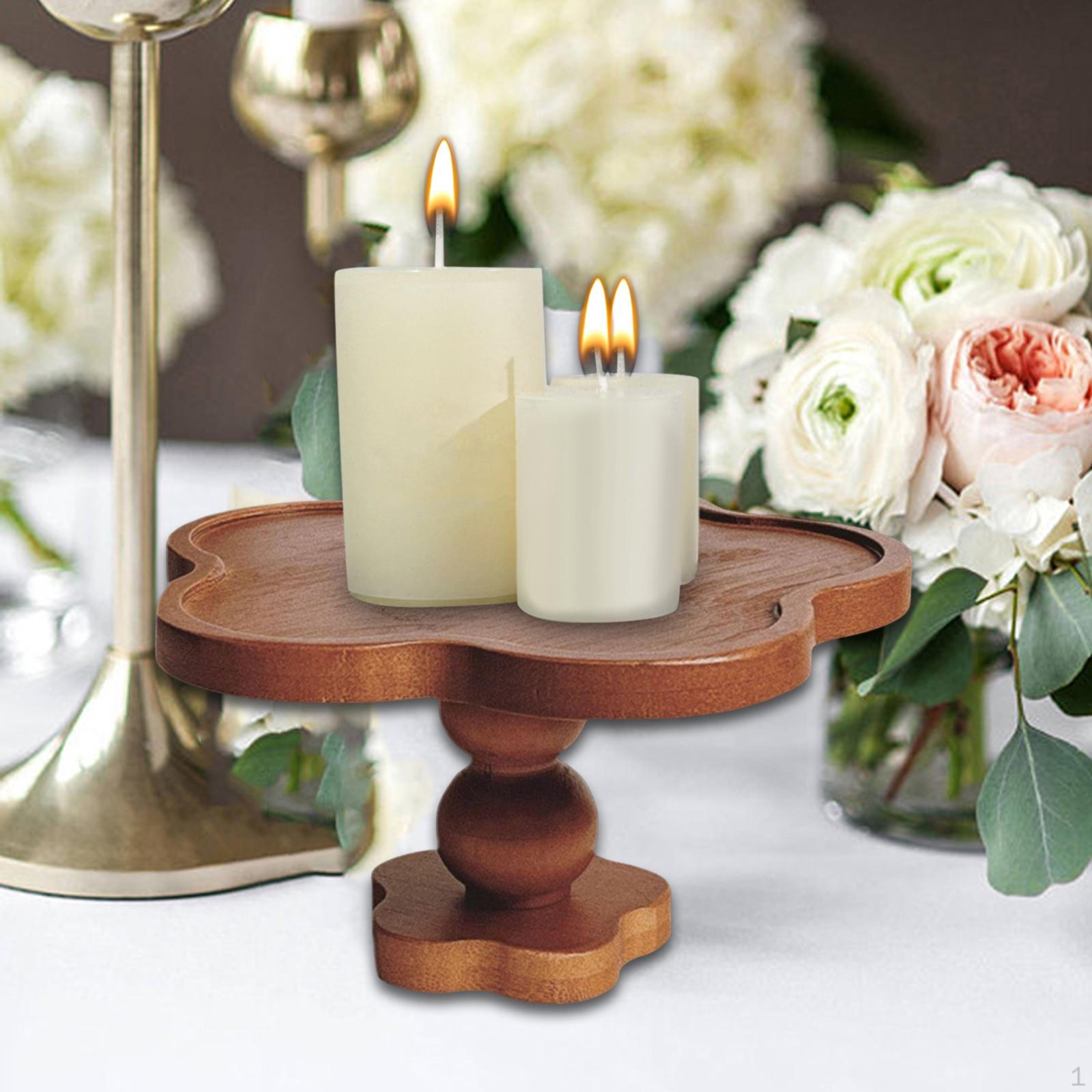 

Подставка на пьедестале с высокими ножками, поднос для торта в ванную комнату, деревянный поднос 17,5 см x 9 см 17.5cmx9cm