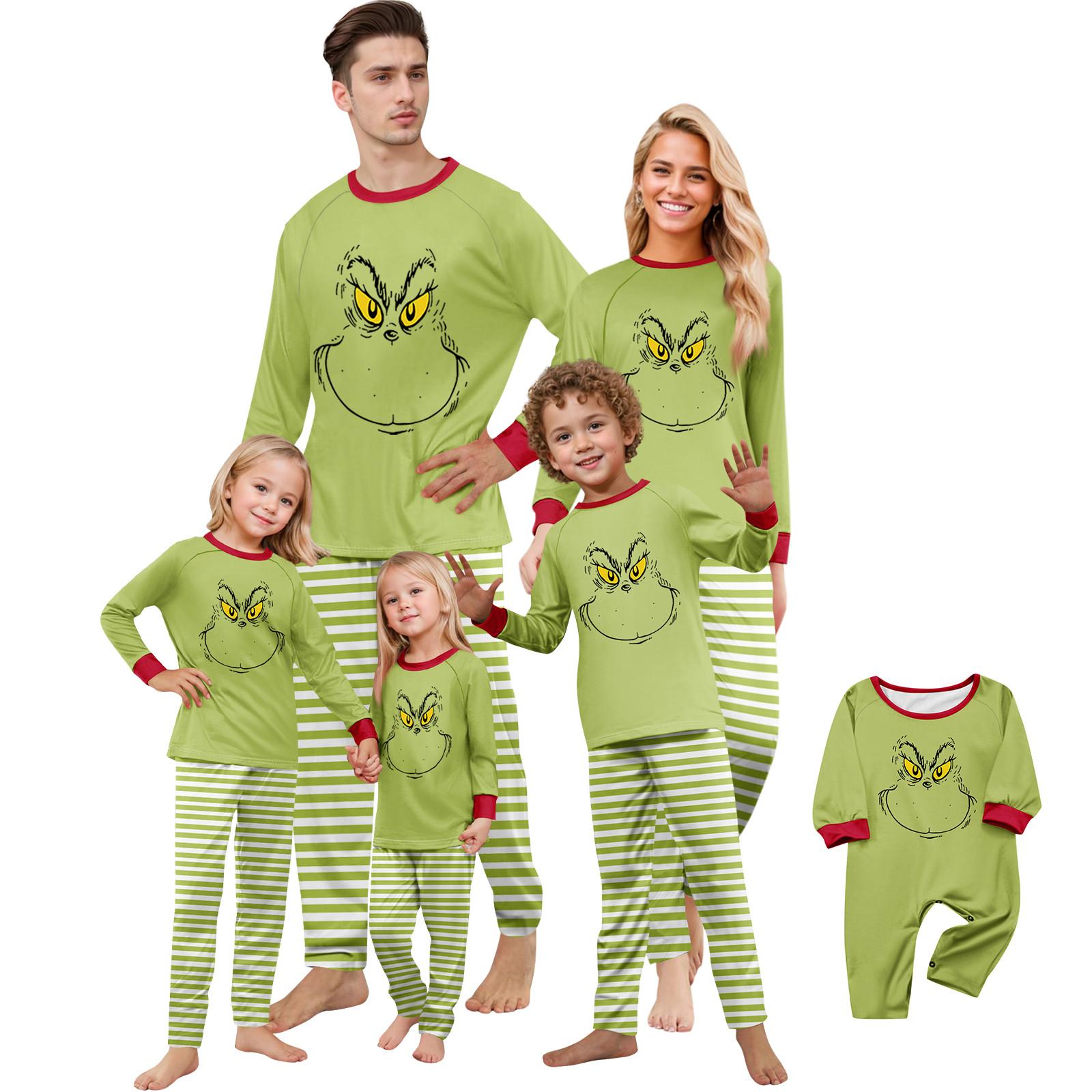 

Рождественский принт милый семейный комплект пижамы, домашняя одежда, семейный комплект топ с длинным рукавом и штаны комплект