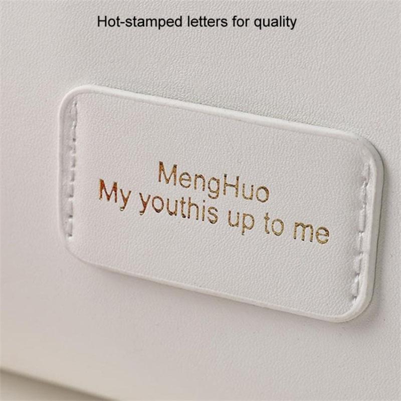 Handheld Shell Makeup Bag Large Capacity PU Leather+Polyester Travel Toiletries Storage Bag