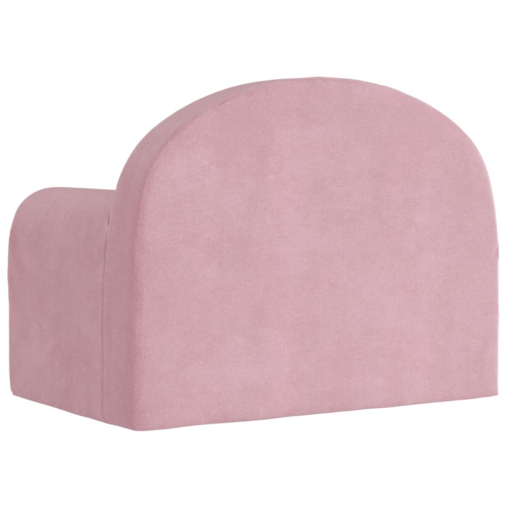 vidaXL Kindersofa Rosa Weich Plüsch