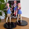 2 Stil Mirai Nikki Anime Figur Gasai Yuno 17cm Rosa Haare Schuluniform Hübsches Mädchen PVC Modell Niedliches Peripheriegeschenk Spielzeugpuppe
