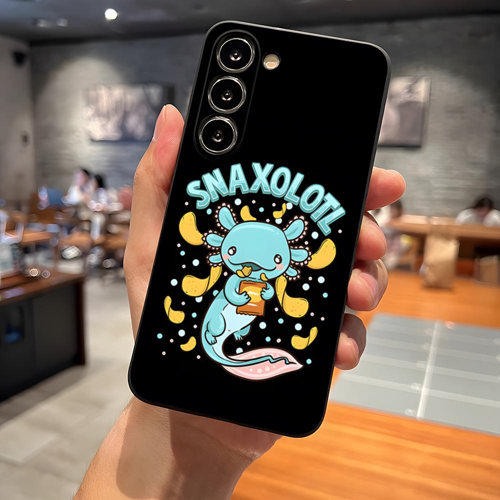 Axolotl And Ramen Phone Case For Samsung S26 S24 Ultra S25 S23 Fe S22 S20 S21 Plus A16 A54 A34 A53 Back Cover