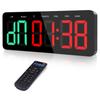 Sports Timer, Large Display Interval Timer with Remote Control, Clock Function/Beat Function/Stopwatch, USB-C Powered, Wall Mountable, Built-in TABATA