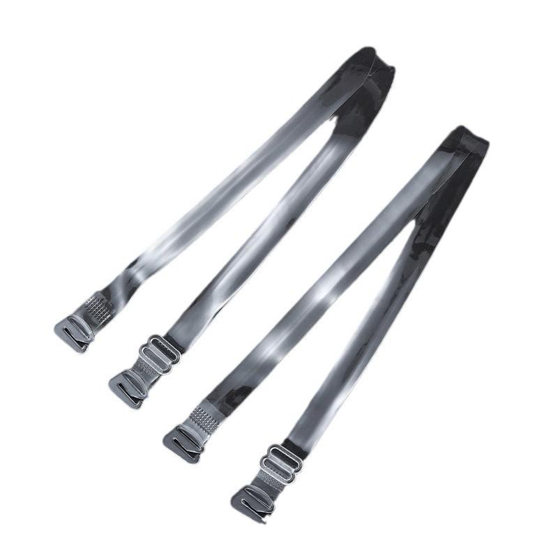 Adjustable Transparent Bra with Invisible Plastic Buckle and Frosted Finish