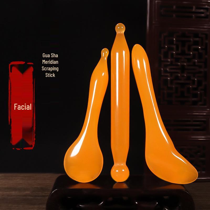 "Massage-Schabewerkzeug aus Harz-Bienenwachs für Nacken, Taille und Gesicht"